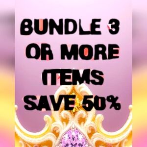 Bundle any three or more items save 50%